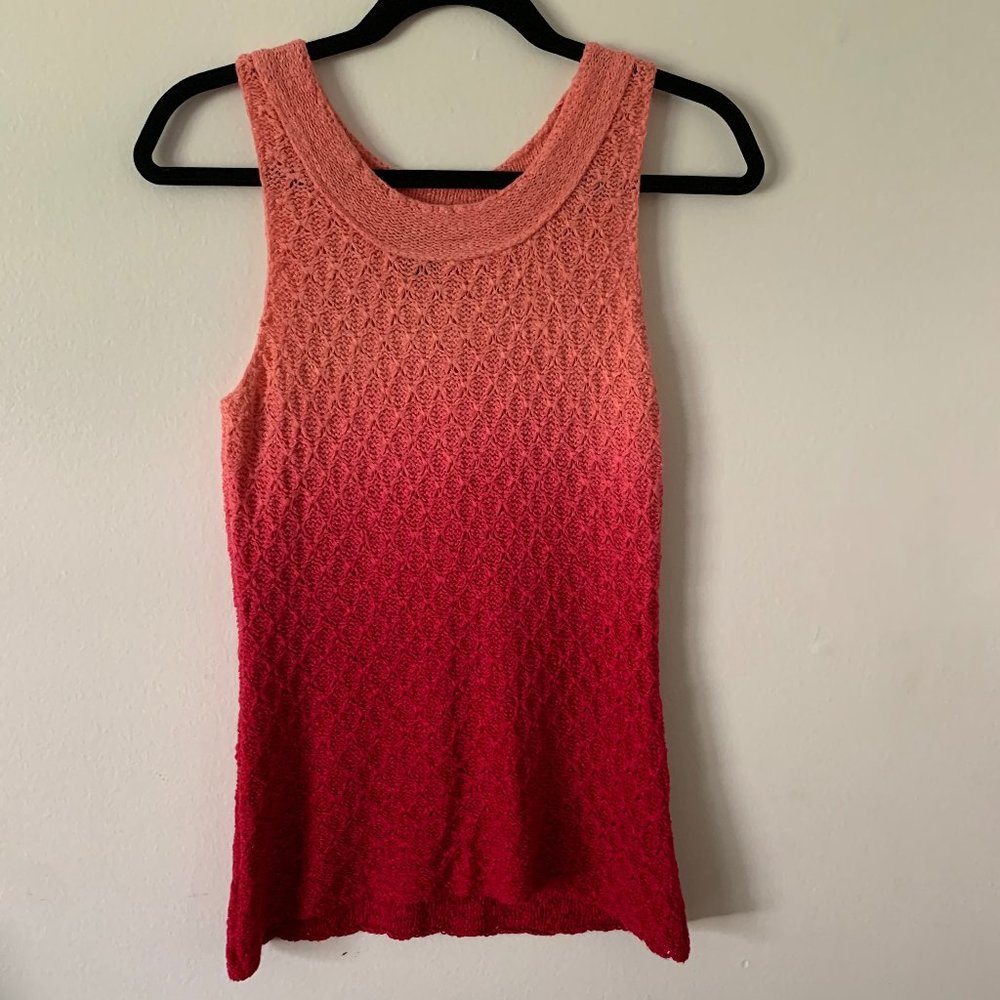 Colour Works Sleeveless Crocheted Sweater Tank